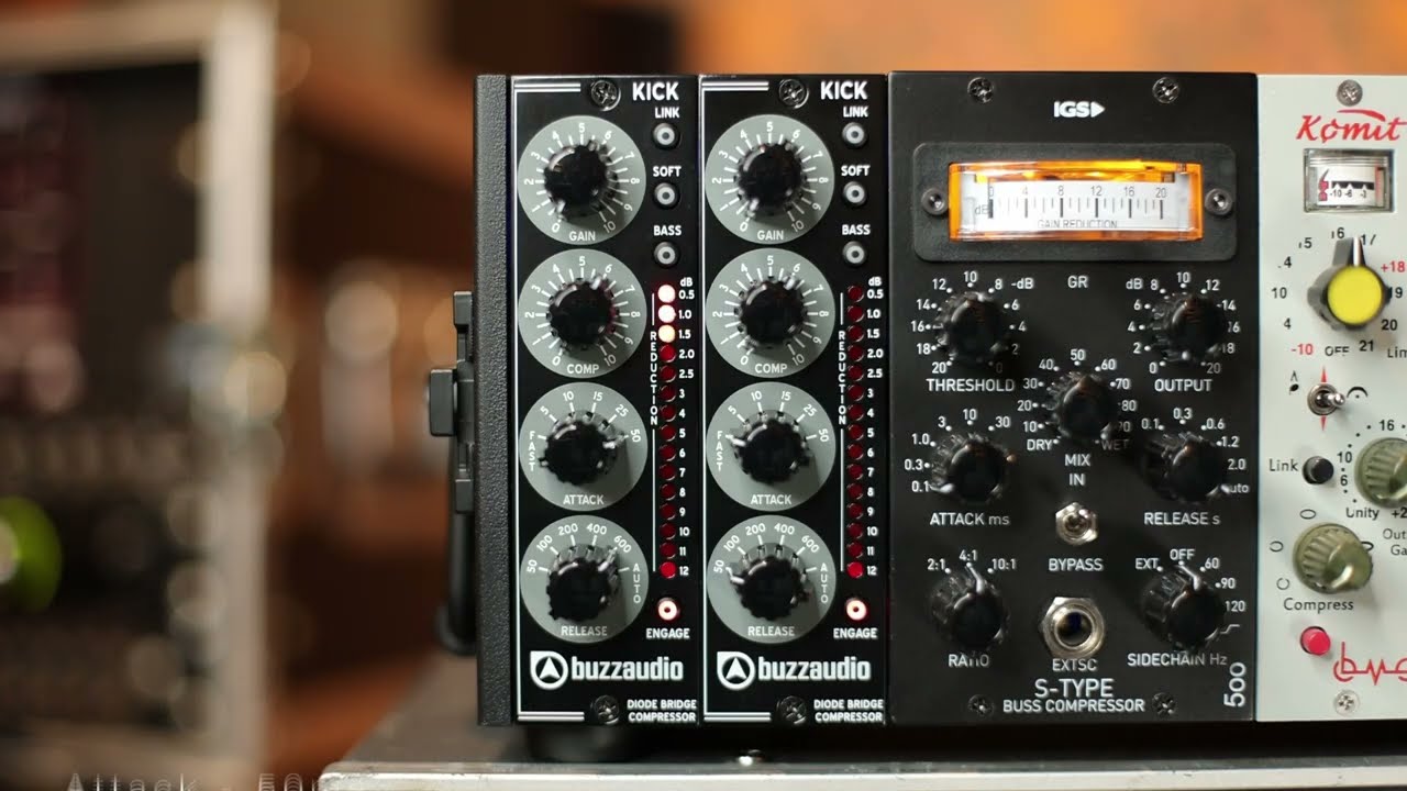 Buzz Audio Kick 500 Series diode bridge-kompressor i rack